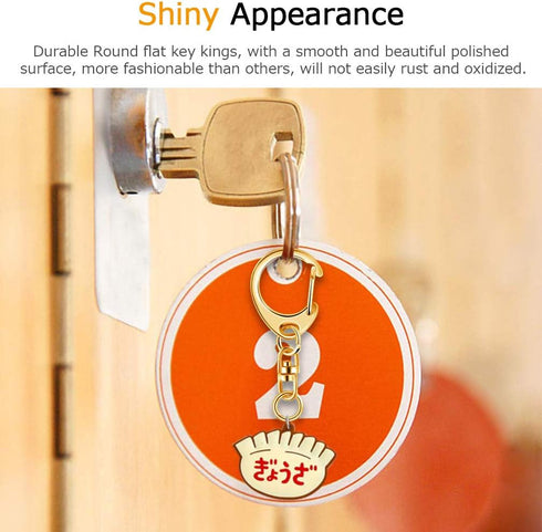 Roctee 120 Pcs Key Chain Clip D Snap Hook Split Metal Keychain with Chain, Keychain Parts Hardware with Open Jump Ring and Connector, DIY Crafts K...
